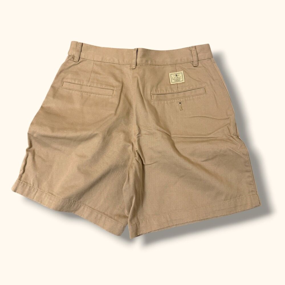 Ralph Lauren LRL Shorts Womens 2P Khaki Cotton Chino Twill Petite